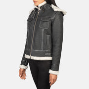 Fiona Hooded Casaco com Carneira para Mulher – alternate product view 2
