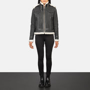 Fiona Hooded Casaco com Carneira para Mulher – alternate product view 3