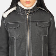Fiona Hooded Casaco com Carneira para Mulher – alternate product view 6