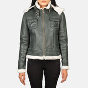 Fiona Hooded Casaco com Carneira para Mulher – alternate product view 1