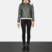 Fiona Hooded Casaco com Carneira para Mulher – alternate product view 2