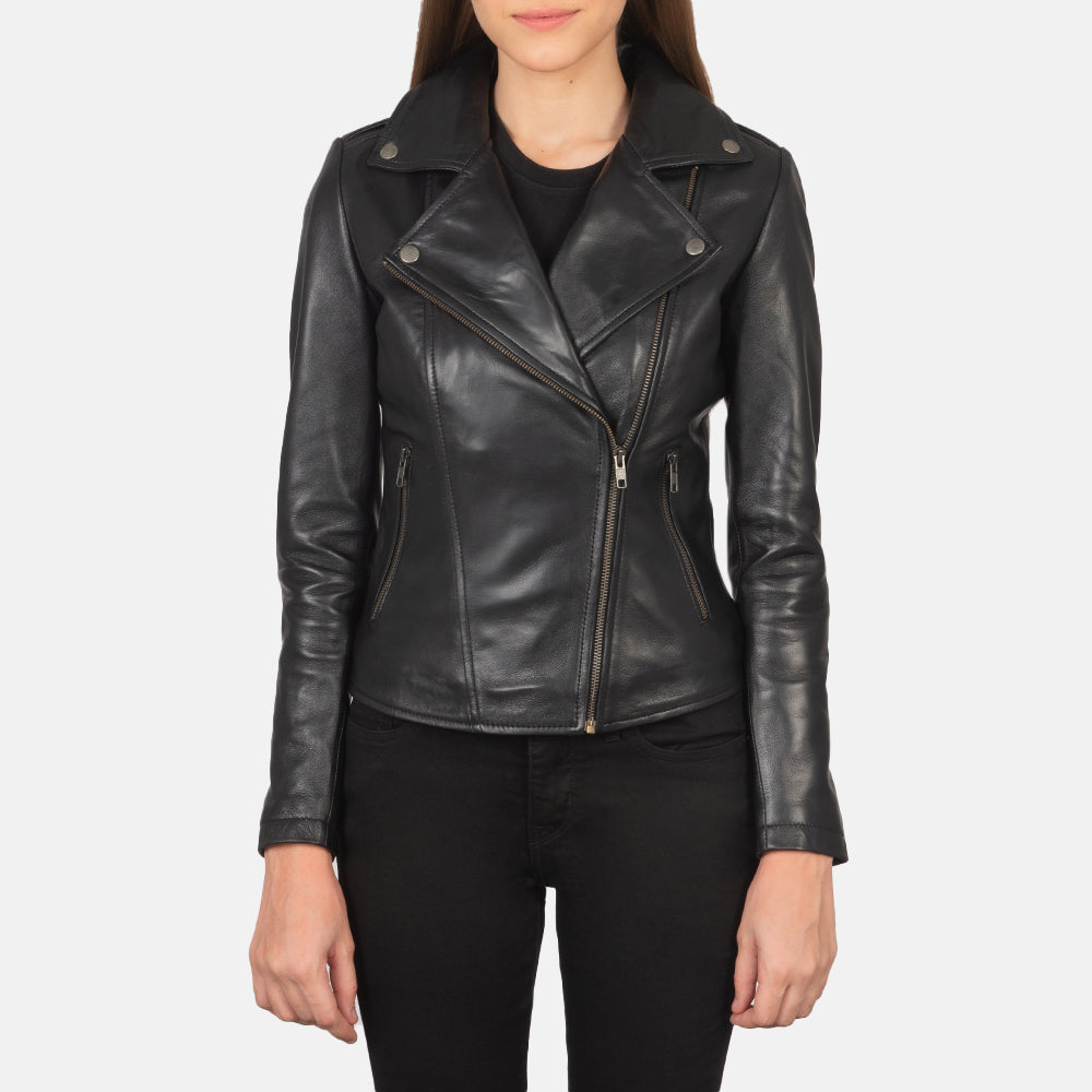 Flashback Blusão Biker de Couro para Mulher – alternate product view 1