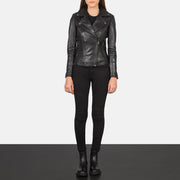 Flashback Blusão Biker de Couro para Mulher – alternate product view 3