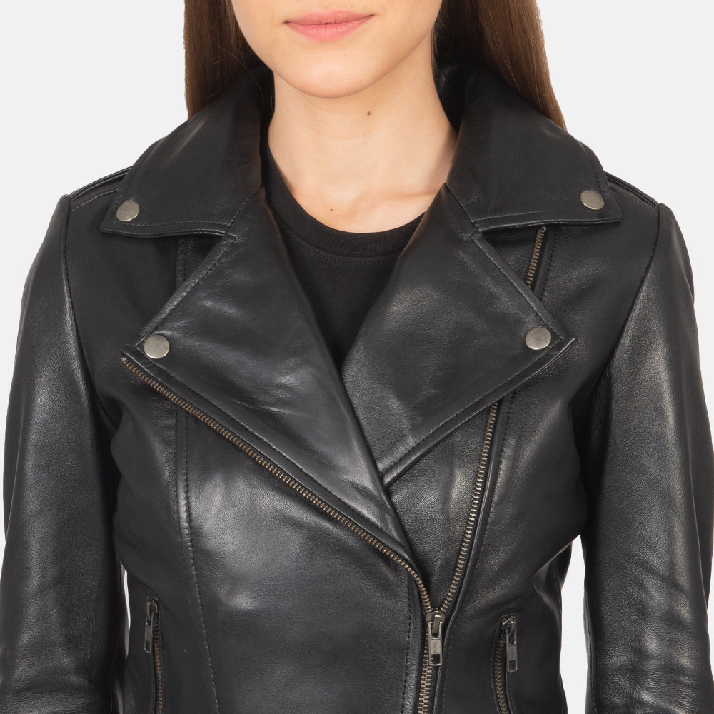 Flashback Blusão Biker de Couro para Mulher – alternate product view 4
