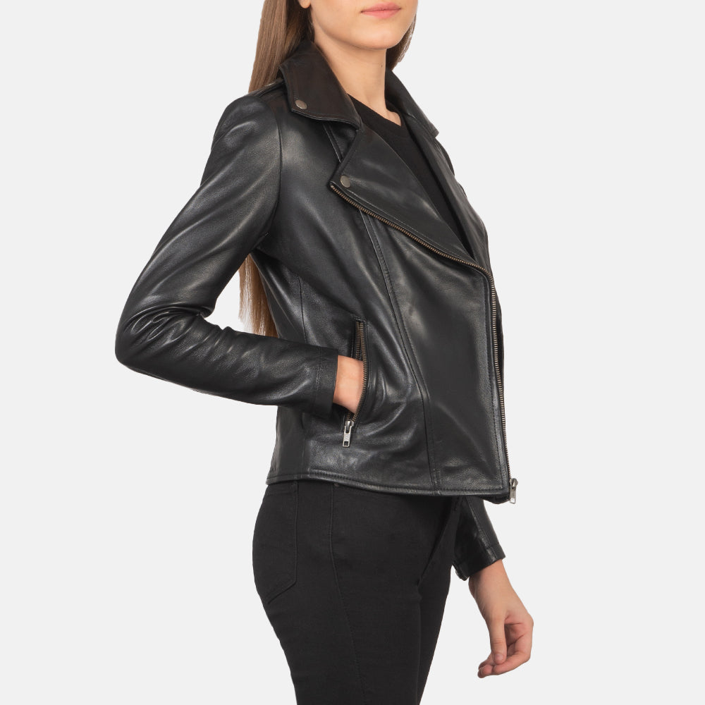 Flashback Blusão Biker de Couro para Mulher – alternate product view 6