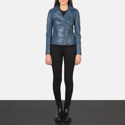 Flashback Blusão Biker de Couro para Mulher – alternate product view 3