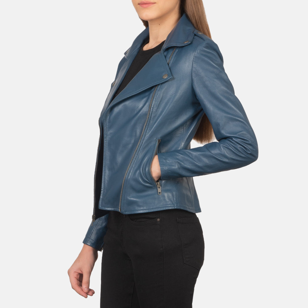 Flashback Blusão Biker de Couro para Mulher – alternate product view 4