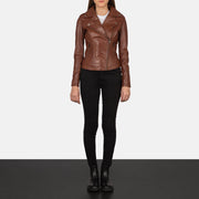 Flashback Blusão Biker de Couro para Mulher – alternate product view 4