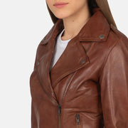 Flashback Blusão Biker de Couro para Mulher – alternate product view 6