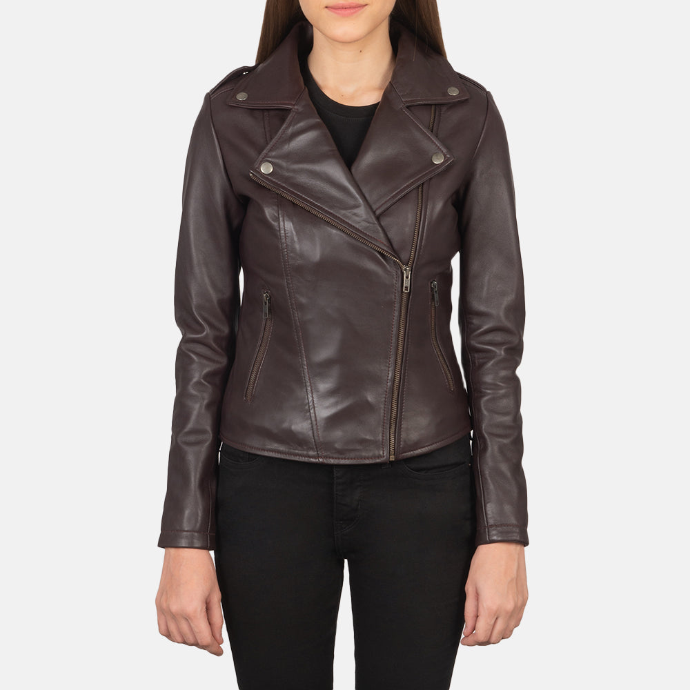 Flashback Blusão Biker de Couro para Mulher – alternate product view 1
