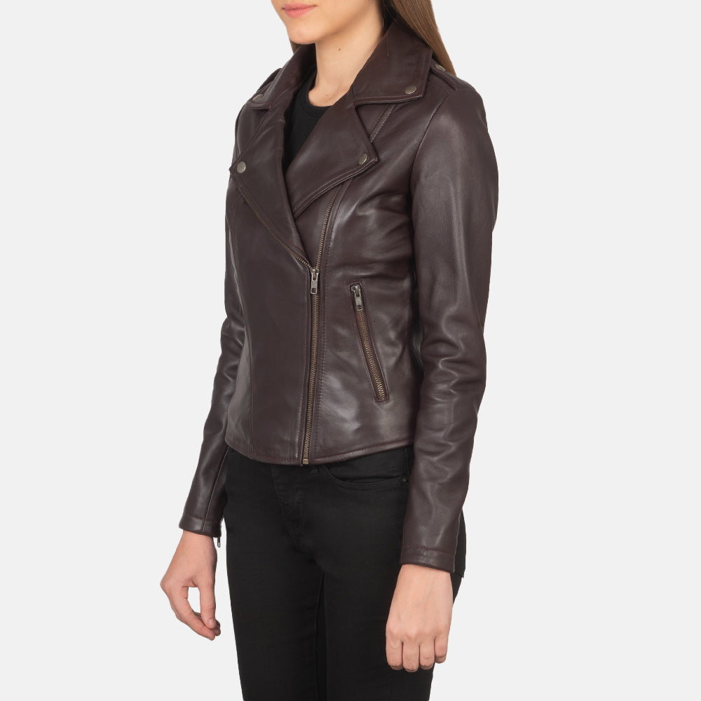 Flashback Blusão Biker de Couro para Mulher – alternate product view 2