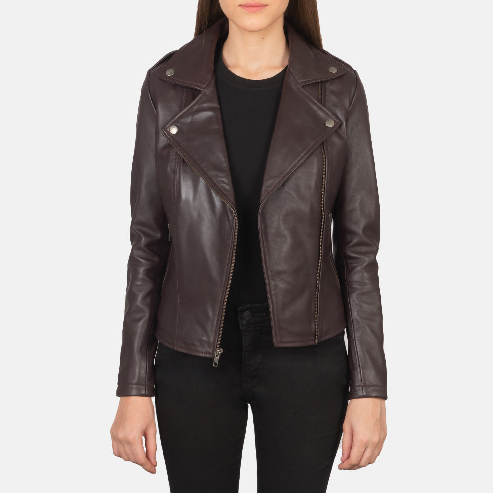 Flashback Blusão Biker de Couro para Mulher – alternate product view 3