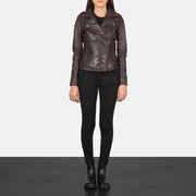 Flashback Blusão Biker de Couro para Mulher – alternate product view 4