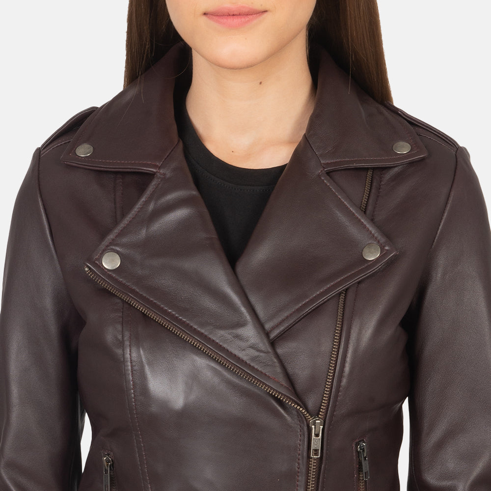 Flashback Blusão Biker de Couro para Mulher – alternate product view 6