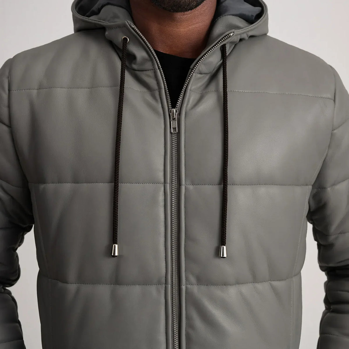 
Floyd Casaco em Couro Caramelo Puffer Jaqueta de Couro para Homem – alternate product view 4