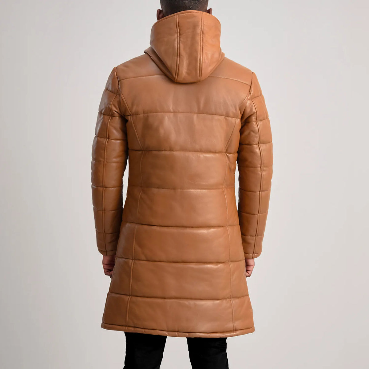 
Floyd Casaco em Couro Caramelo Puffer Jaqueta de Couro para Homem – alternate product view 5