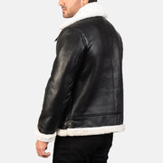 Francis B-3 Preto Blusão Bomber de Couro para Homem – alternate product view 5