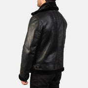 Francis B-3 Preto Blusão Bomber de Couro para Homem – alternate product view 5