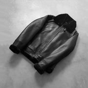 Francis B-3 Preto Blusão Bomber de Couro para Homem – alternate product view 7
