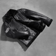 Francis B-3 Preto Blusão Bomber de Couro para Homem – alternate product view 8