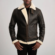 Francis B-3 Preto Blusão Bomber de Couro para Homem – alternate product view 4