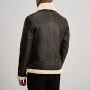 Francis B-3 Preto Blusão Bomber de Couro para Homem – alternate product view 5