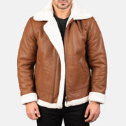Francis B-3 Preto Blusão Bomber de Couro para Homem – alternate product view 1