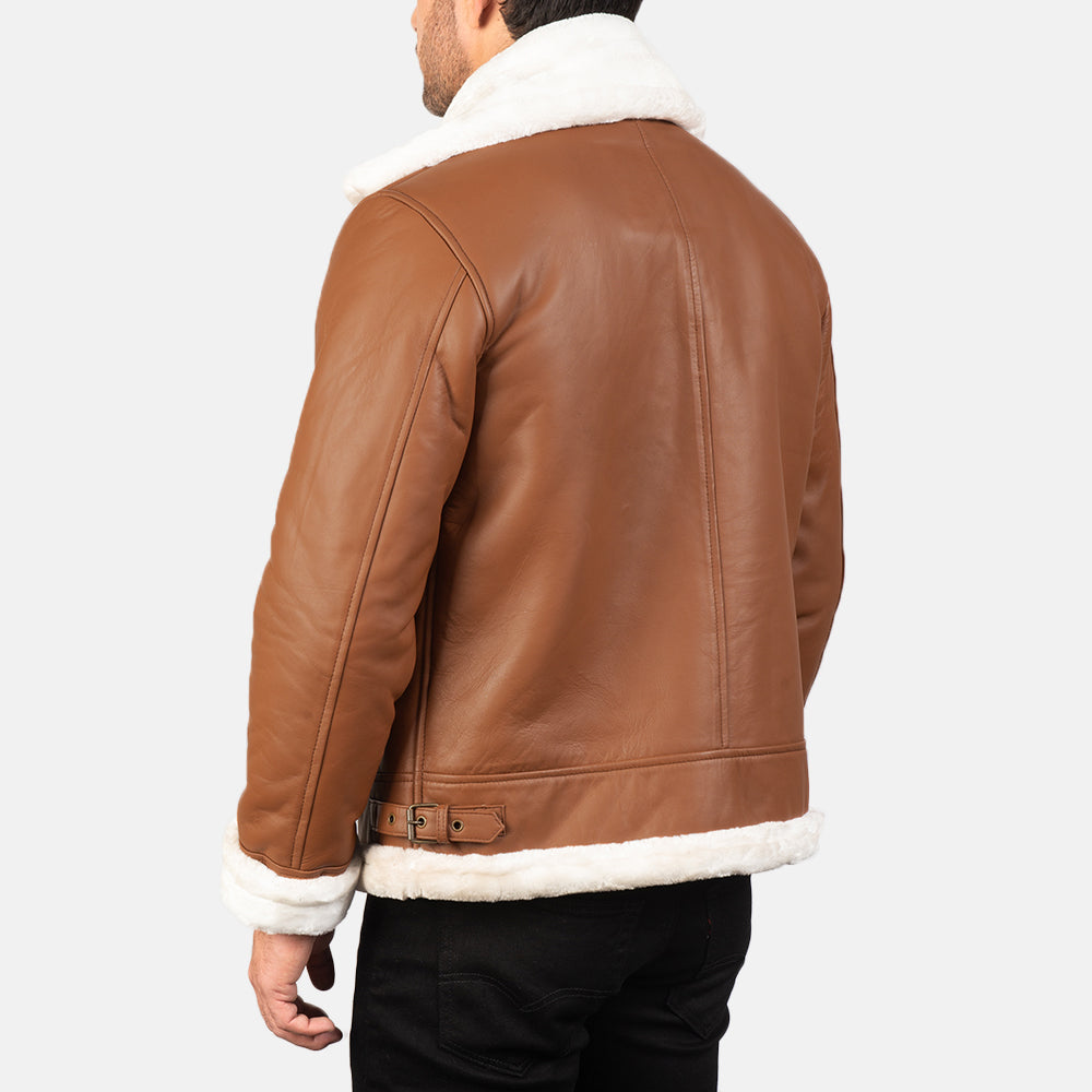 Francis B-3 Preto Blusão Bomber de Couro para Homem – alternate product view 5