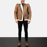 Francis B-3 Preto Blusão Bomber de Couro para Homem – alternate product view 3