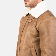 Francis B-3 Preto Blusão Bomber de Couro para Homem – alternate product view 6