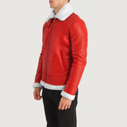 Francis B-3 Preto Blusão Bomber de Couro para Homem – alternate product view 2