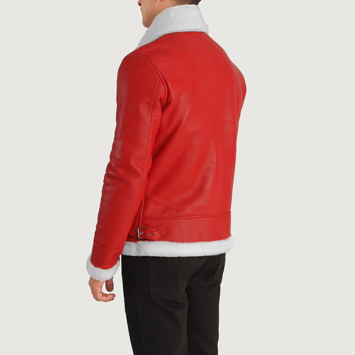 Francis B-3 Preto Blusão Bomber de Couro para Homem – alternate product view 5