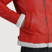 Francis B-3 Preto Blusão Bomber de Couro para Homem – alternate product view 6