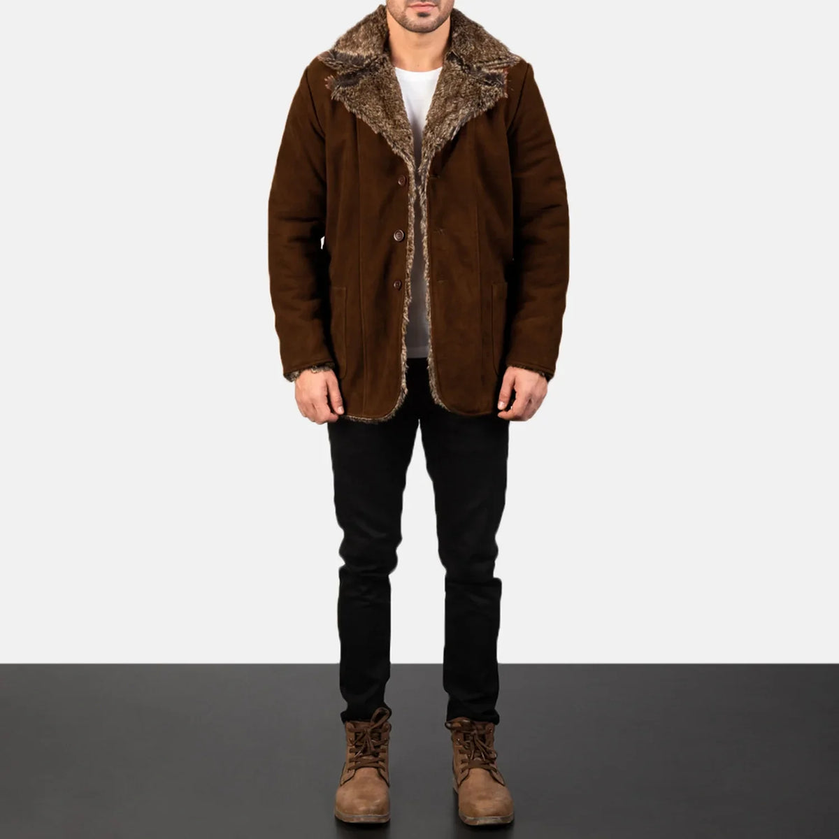 
Furlong Casaco em Couro Beige Casaco em Couro para Homem – alternate product view 3