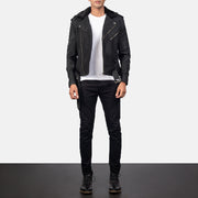 Furton Blusão Biker de Couro para Homem – alternate product view 3