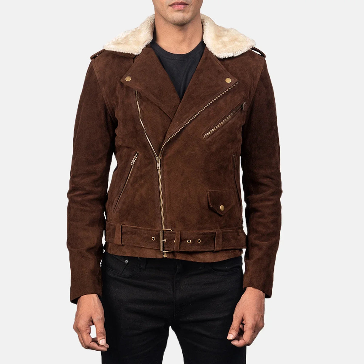 Furton Blusão Biker de Couro para Homem – alternate product view 4