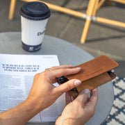 Cognac Glasses Case Maplewood para Mulher, detail view 1