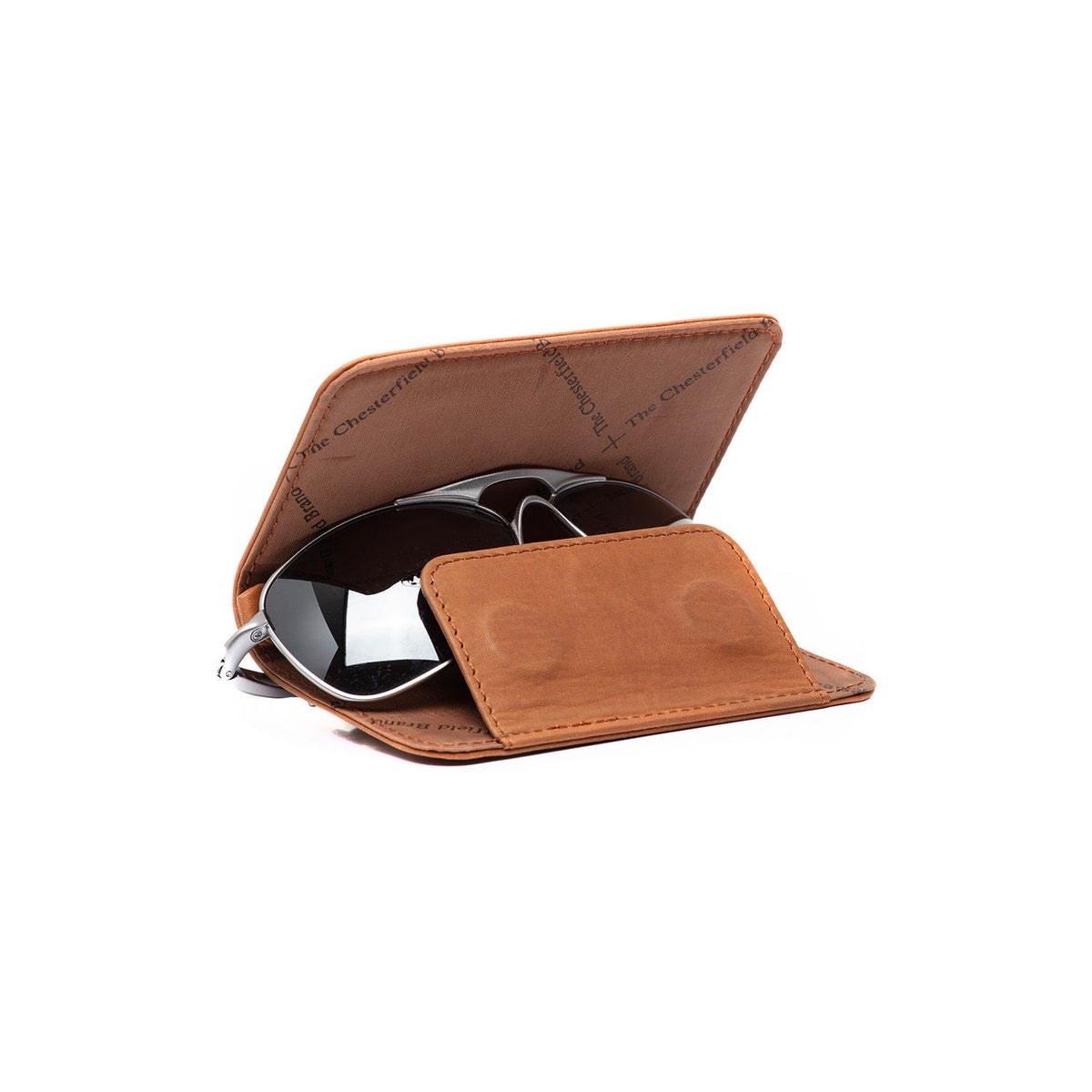 Cognac Glasses Case Maplewood para Mulher, front view