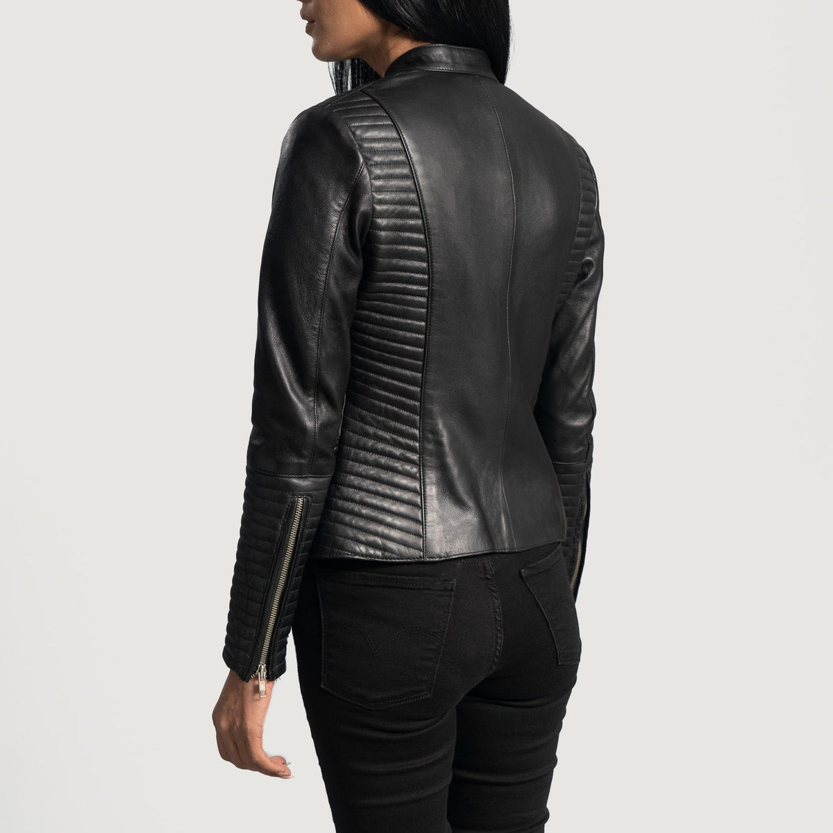 Authentic Sheepskin Leather with Aniline Finish Grain Texture &amp; Heavy-Duty Seam Stitching Detail