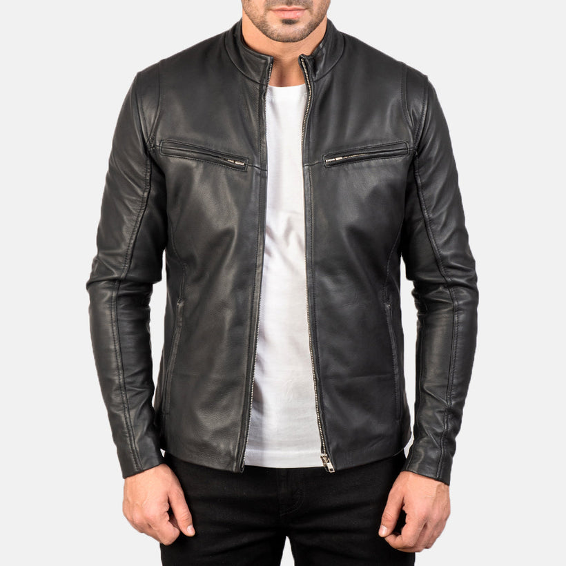Ionic Blusão Biker de Couro para Homem