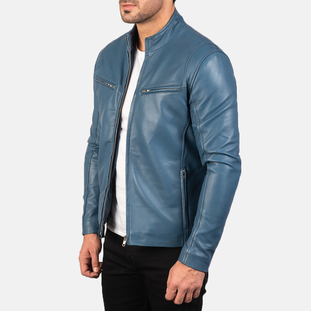 Ionic Blusão Biker de Couro para Homem – alternate product view 2