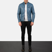 Ionic Blusão Biker de Couro para Homem – alternate product view 3