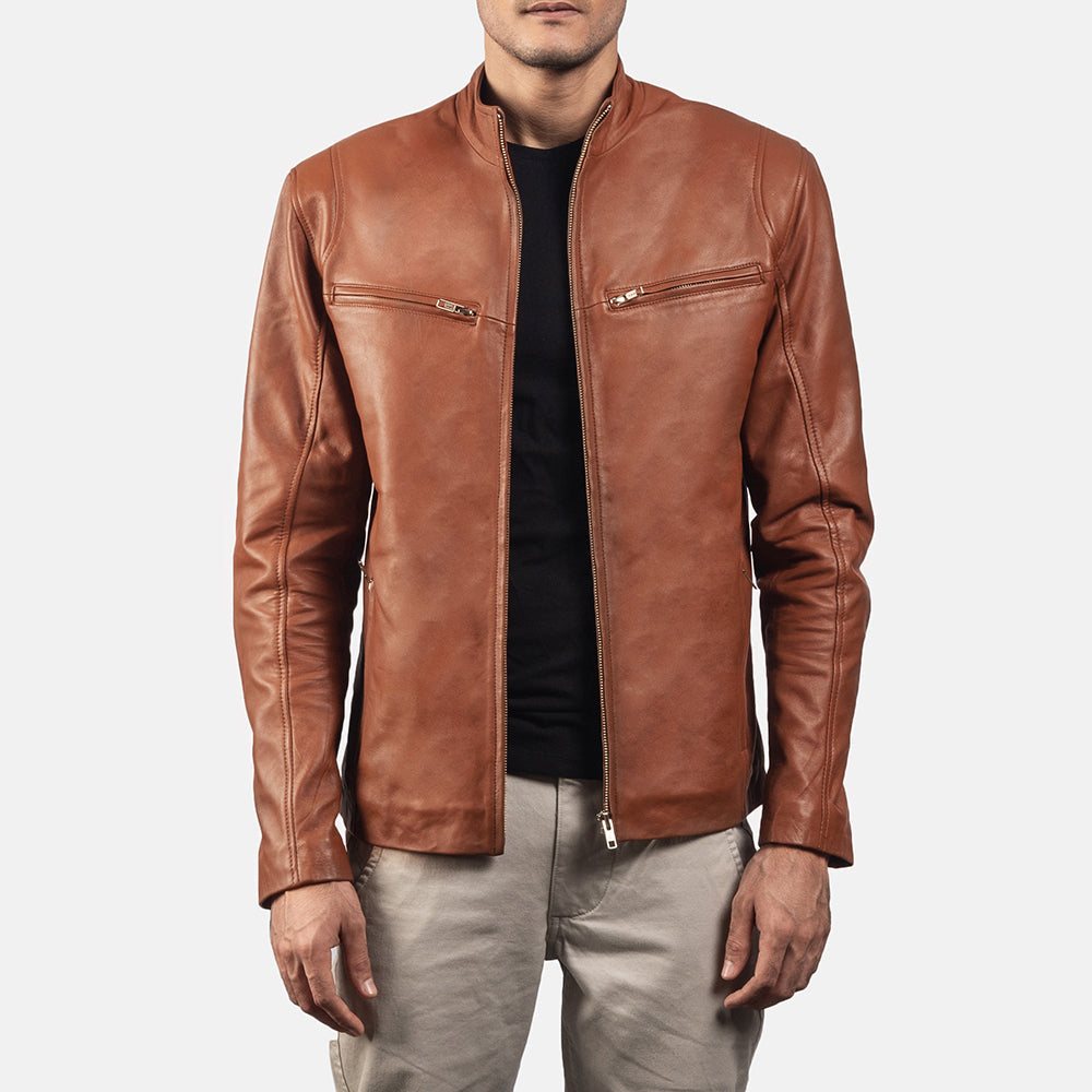 Ionic Blusão Biker de Couro para Homem – alternate product view 1