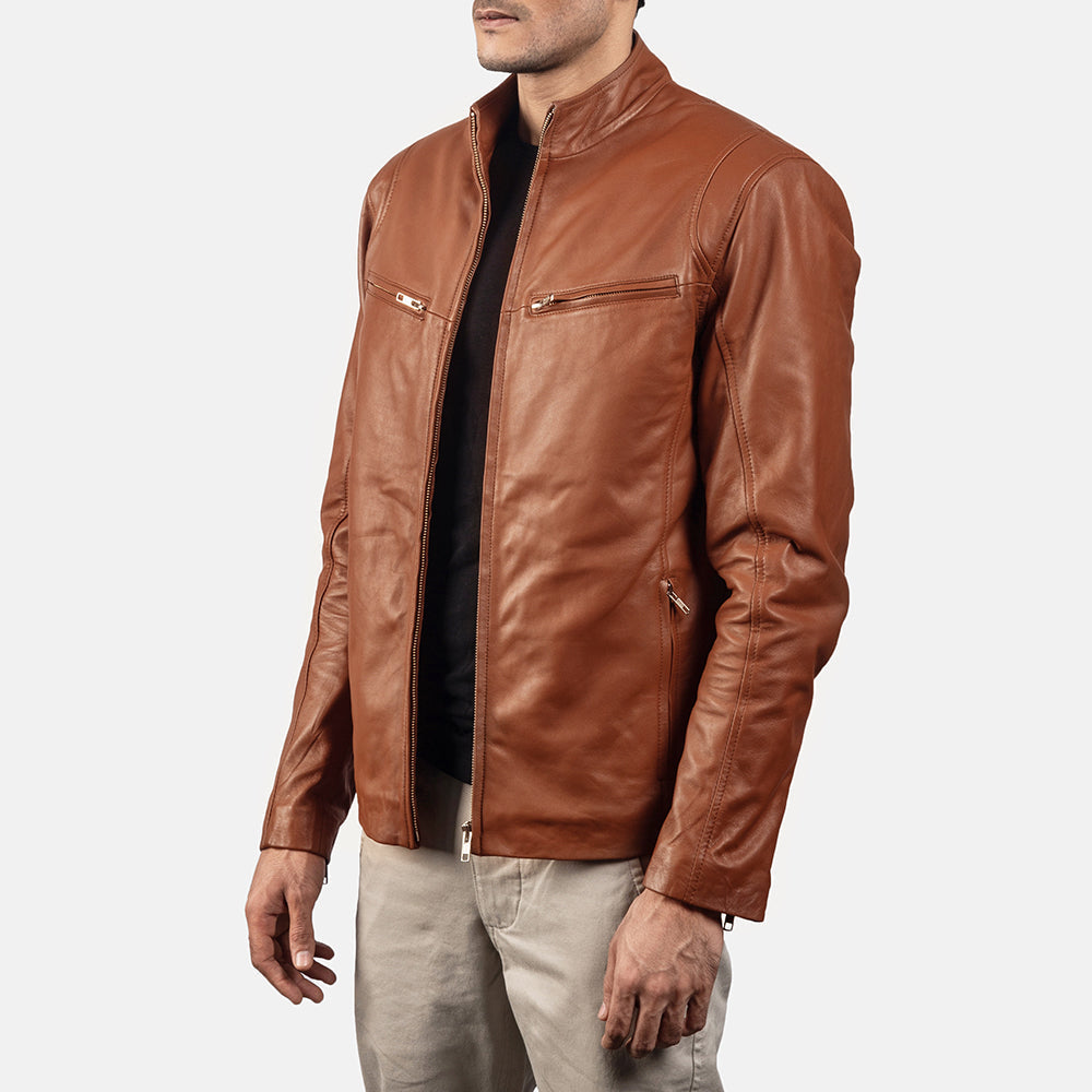 Ionic Blusão Biker de Couro para Homem – alternate product view 2