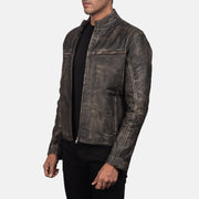 Ionic Blusão Biker de Couro para Homem – alternate product view 2