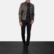 Ionic Blusão Biker de Couro para Homem – alternate product view 4