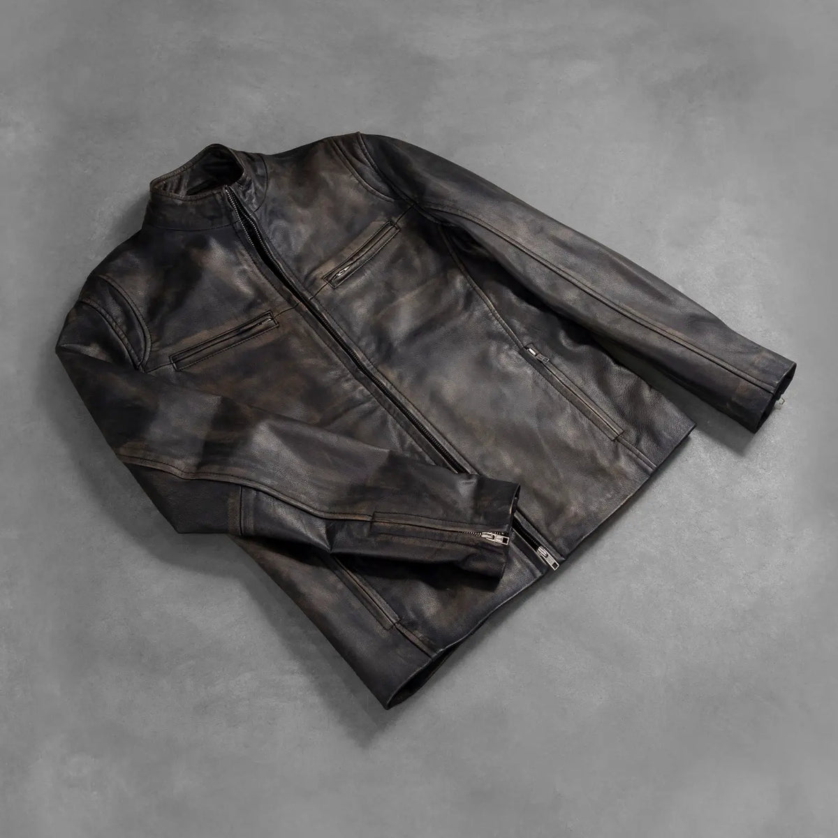 Ionic Blusão Biker de Couro para Homem – alternate product view 7
