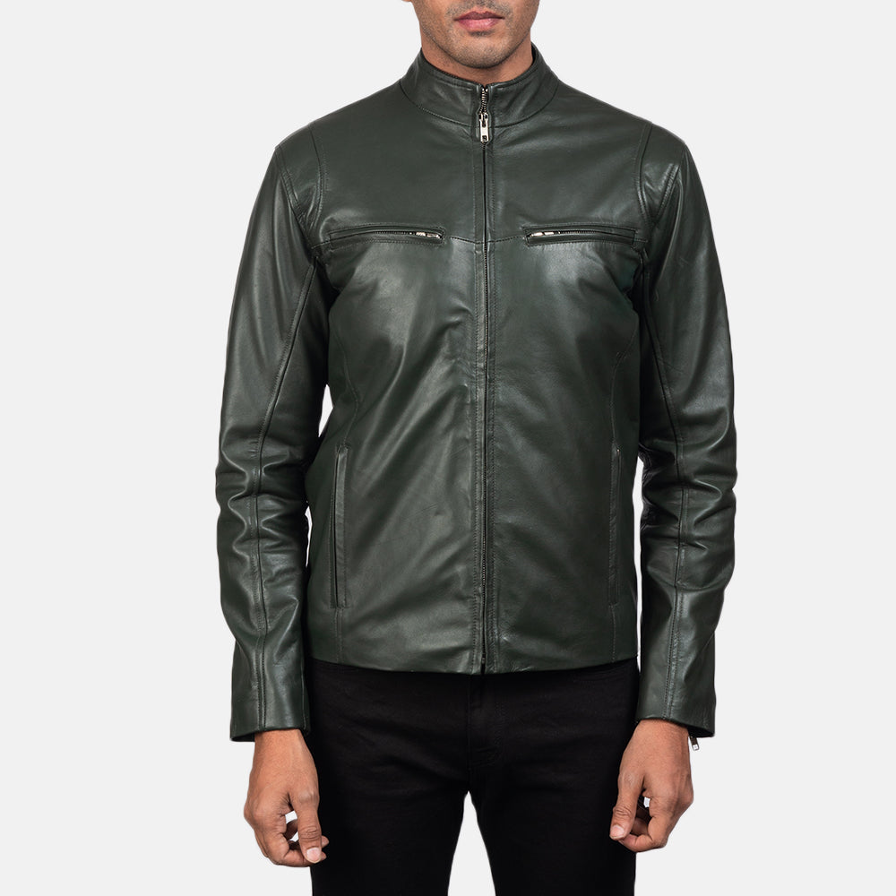 Ionic Blusão Biker de Couro para Homem – alternate product view 3