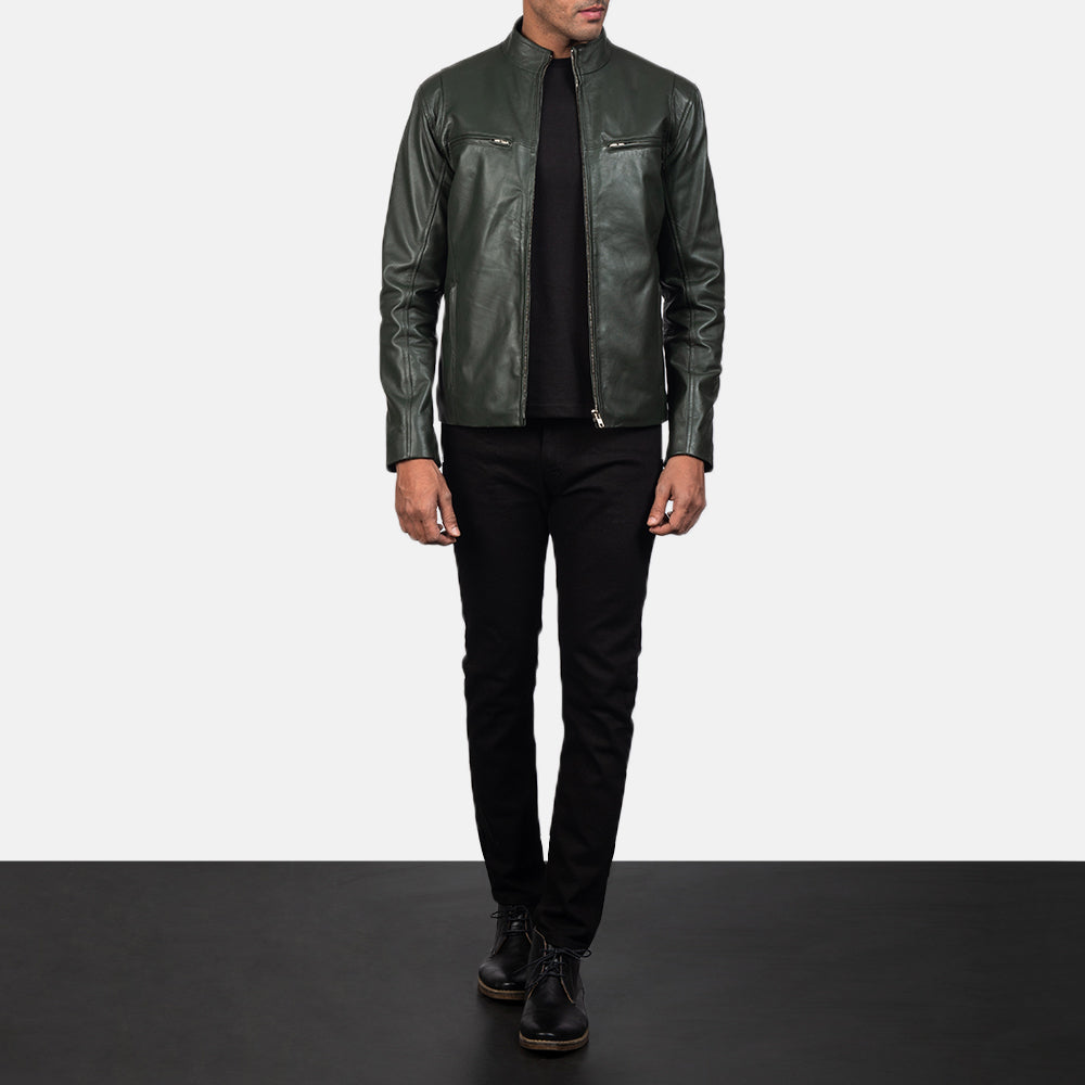 Ionic Blusão Biker de Couro para Homem – alternate product view 4