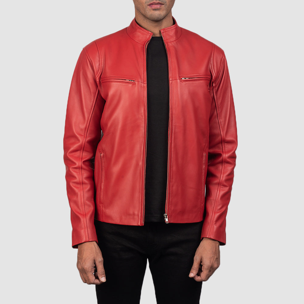Ionic Blusão Biker de Couro para Homem – alternate product view 1